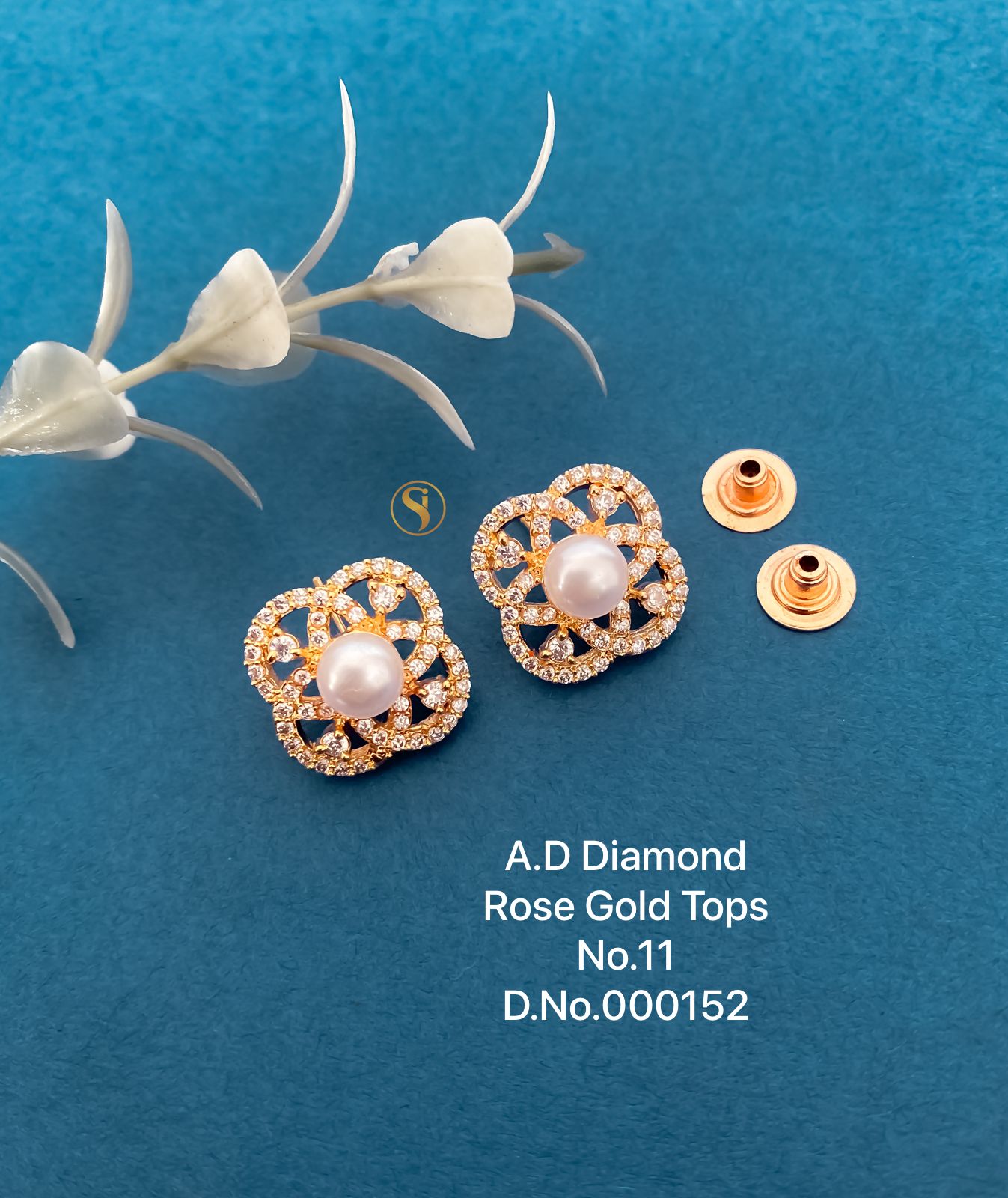 10 AD Diamond Party Wear Tops Earrings Wholesale Shop In Surat
